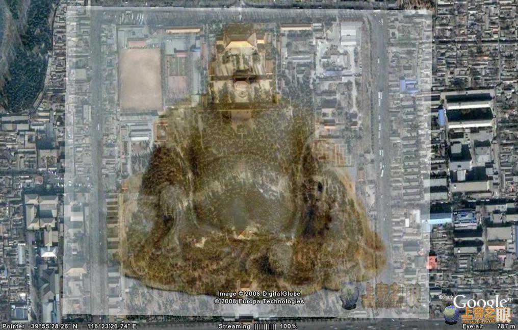 北京景山公园的俯视图，是一尊巨大的真武帝坐像（续）